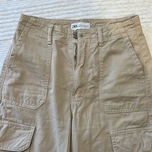 Zara tan cargos worn once